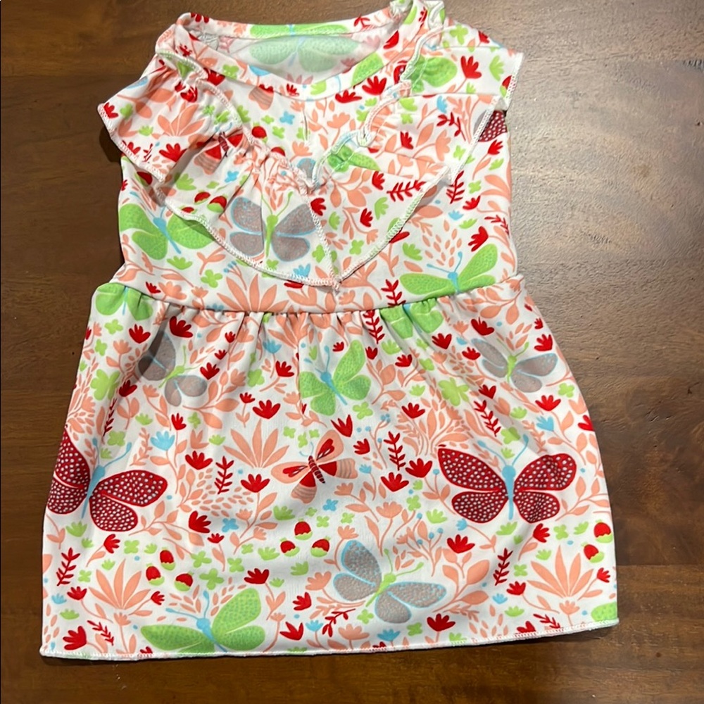 Colorful Butterfly Print Cat Dress